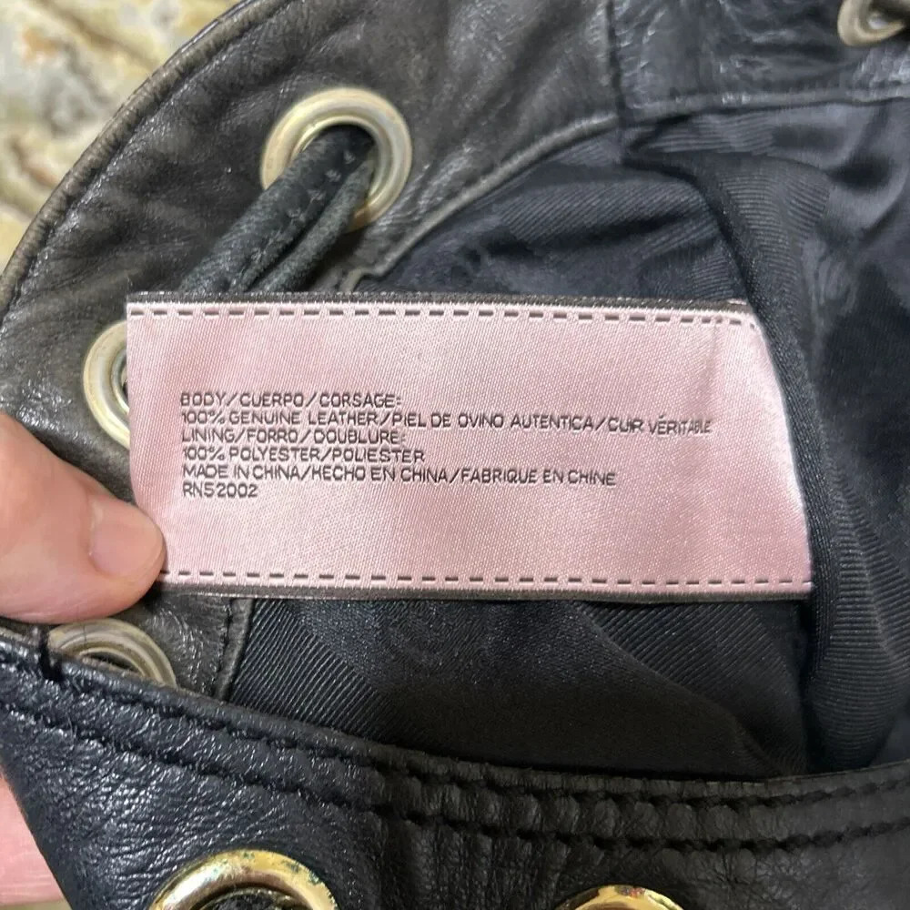 Y2K Juicy Couture Vintage Genuine Leather Shoulder Bag Shoulder Quilted - Picture 13 of 16
